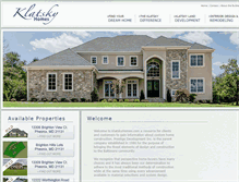 Tablet Screenshot of klatskyhomes.com